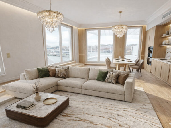Nowa Przystań .Apartament z dużym tarasem nad Odrą