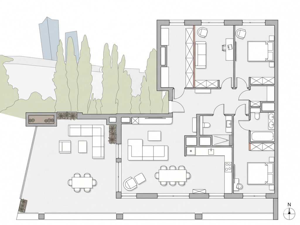 Śródmieście/Penthouse/131 m²/Taras+60 m²/Garaże - obrazek 6