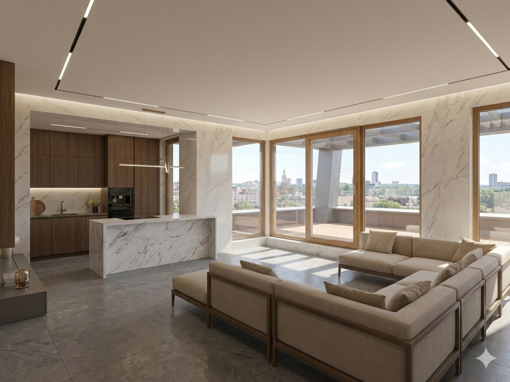 Śródmieście/Penthouse/131 m²/Taras+60 m²/Garaże - obrazek 2