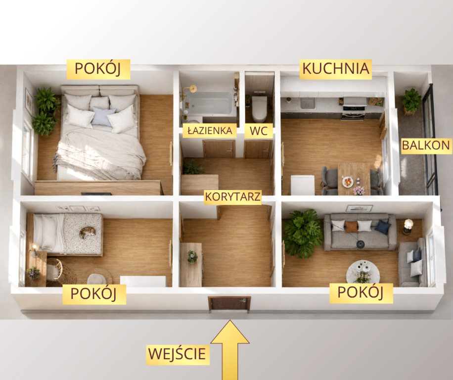 63 m² | 3 pokoje | balkon | Pyrzyce | - obrazek 4